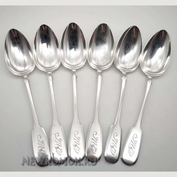 Серебряные ложки. Овчинников. 84 проба.