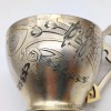 Антикварная серебряная чашка с блюдем.84 проба.