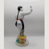 Антикварная китайская фарфоровая статуэтка "Танец с веером". Цена по запросу.