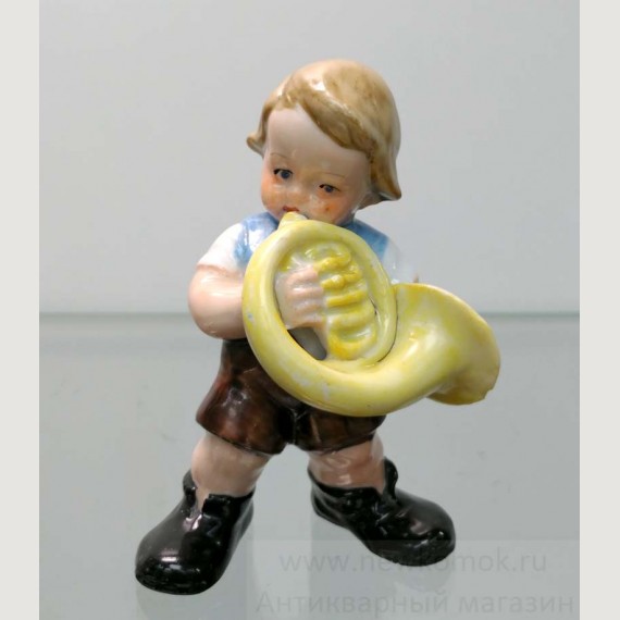 Фарфоровая статуэтка "Маленький трубач". HEINZ &amp; Co. Germany. 1950 - 1960 гг..