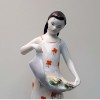 Фарфоровая статуэтка "Девочка с кукурузой". ЛФЗ.