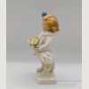 Антикварная фарфоровая статуэтка "Девочка с букетом". Karl Ens.