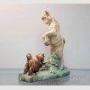 Скульптура "Козлик с собачкой" Гжель. Автор Морозова Е.Г.