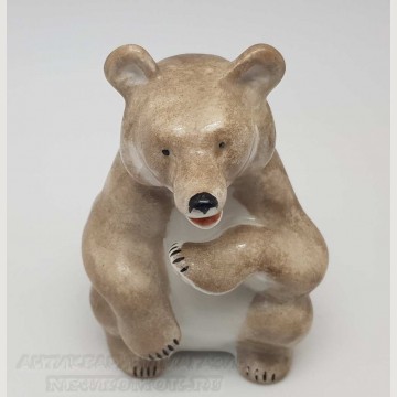 Фарфоровая статуэтка "Медведь". ДФЗ. 