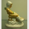 Фарфоровая статуэтка "С горки" ( Мальчик на санях). Рижская фарфоровая фабрика