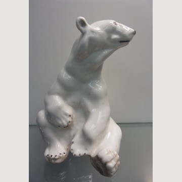 Фарфоровая статуэтка "Белый медведь". ГИКИ. 