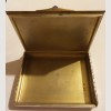 Серебряный портсигар 84 пробы, золотая накладка 56 пробы, сапфир