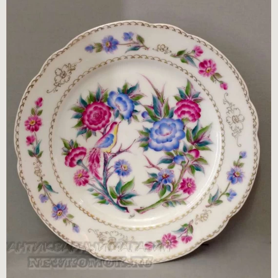 Две тарелки "Райский сад". Кузнецов. 1890 -1910 гг..